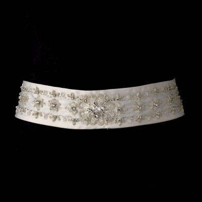 Carolina Bridal Belt: Beaded Vintage-Style Bridal Sash